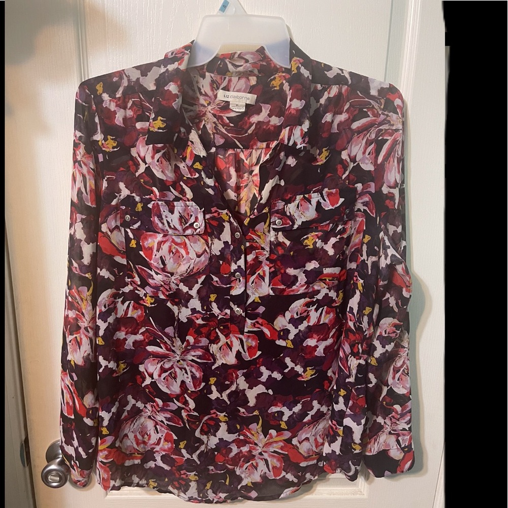 Liz Claiborne Floral tutor up top